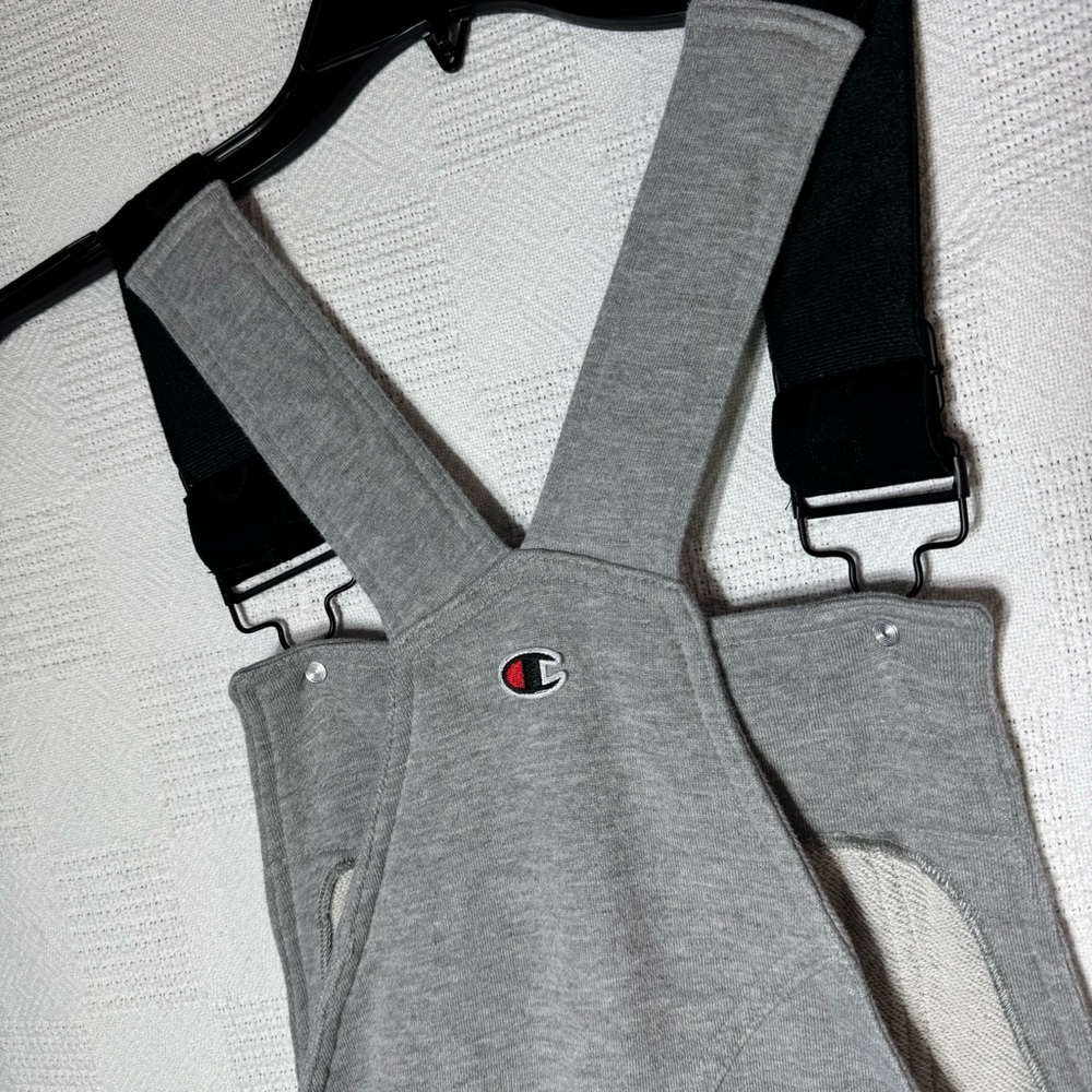 Champion French Terry‎ Overall Shorts in Heather Grey Size Small Adjust - Picture 4 of 10